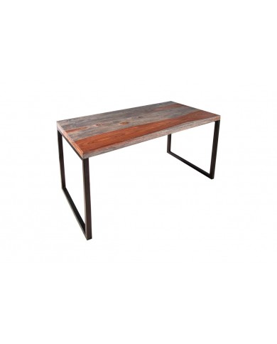 Bureau en bois massif et pieds métal 120 cm WORK
