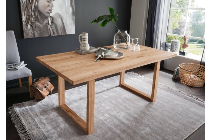 Table chêne massif Huilé transparent 160 x 90 Collection Prestige II