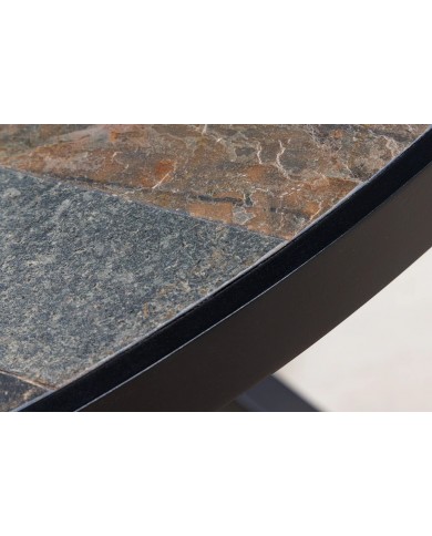 Table aspect pierre naturelle ronde TERRA LUXE