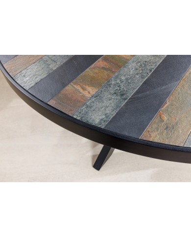 Table aspect pierre naturelle ronde TERRA LUXE