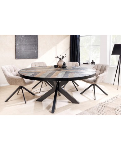 Table aspect pierre naturelle ronde TERRA LUXE