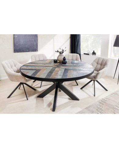 Table aspect pierre naturelle ronde TERRA LUXE