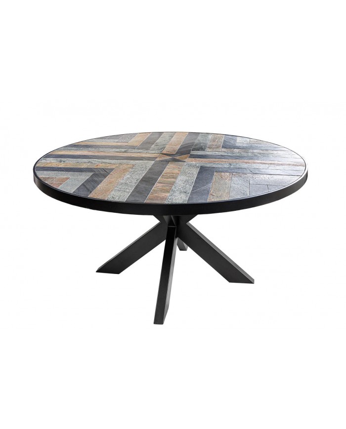 Table aspect pierre naturelle ronde TERRA LUXE