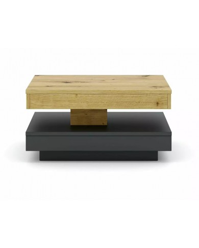 Table basse avec plateau rotatif 360° 67x67 cm Cotto