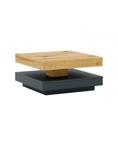 Table basse avec plateau rotatif 360° 67x67 cm Cotto