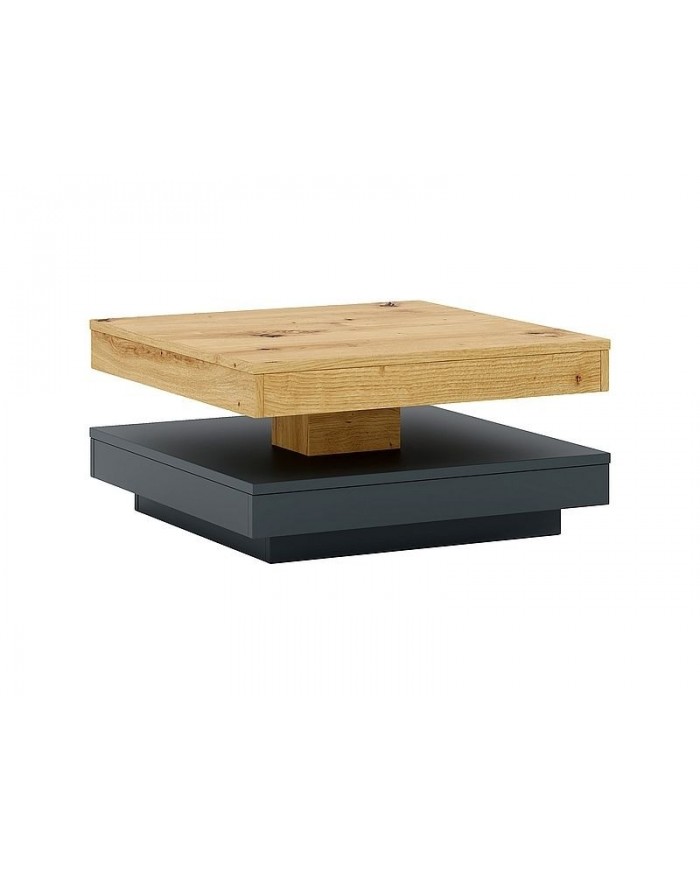 Table basse avec plateau rotatif 360° 67x67 cm Cotto