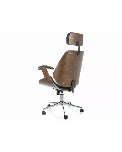 Fauteuil de bureau Design Luxe pivotant avec repose tête Kansas