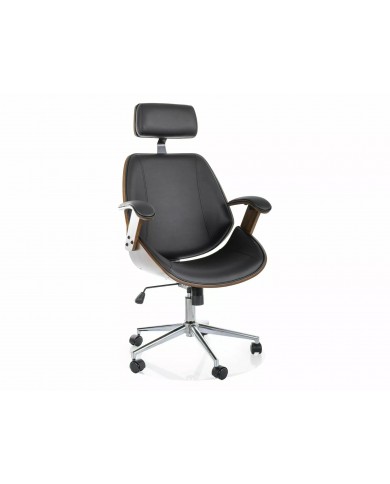 Fauteuil de bureau Design Luxe pivotant avec repose tête Kansas