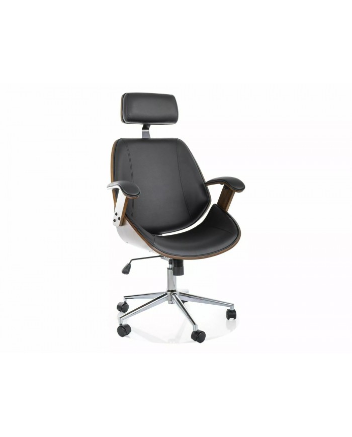 Fauteuil de bureau Design Luxe pivotant avec repose tête Kansas