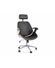 Fauteuil de bureau Design Luxe pivotant avec repose tête Kansas