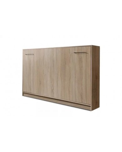 Armoire lit escamotable relevable horizontal 120x200 cm chêne sonoma Premium