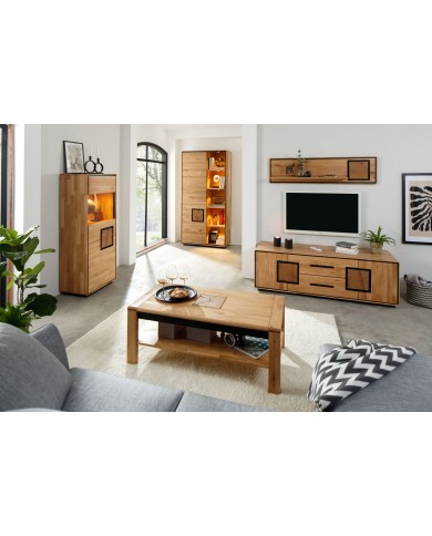 Commode 2 portes et 3 tiroirs Collection NATUREA – Élégance et Durabilité du Chêne Huilé