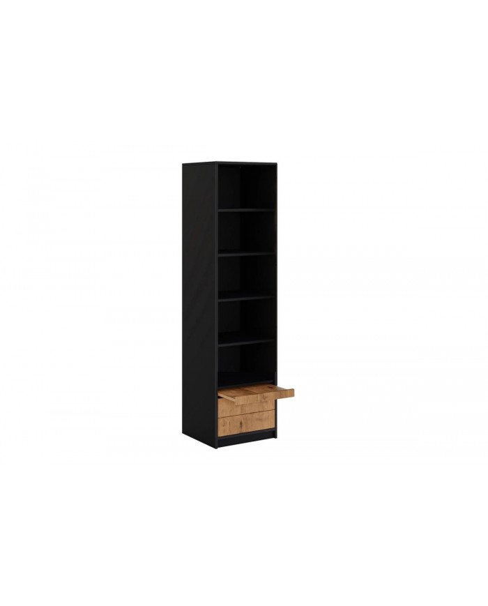 Colonne haute étagères avec tiroirs et tablette 60 cm - Roma DeLuxe