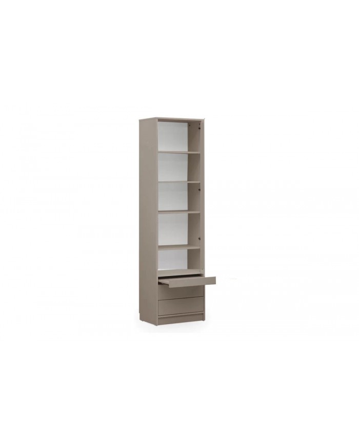 Colonne haute étagères avec tiroirs et tablette 60 cm - Roma DeLuxe