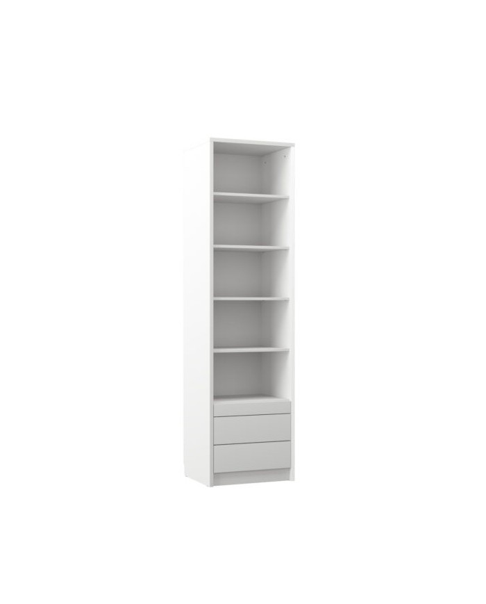 Colonne haute étagères avec tiroirs et tablette 60 cm - Roma DeLuxe