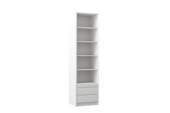 Colonne haute étagères avec tiroirs et tablette 60 cm - Roma DeLuxe