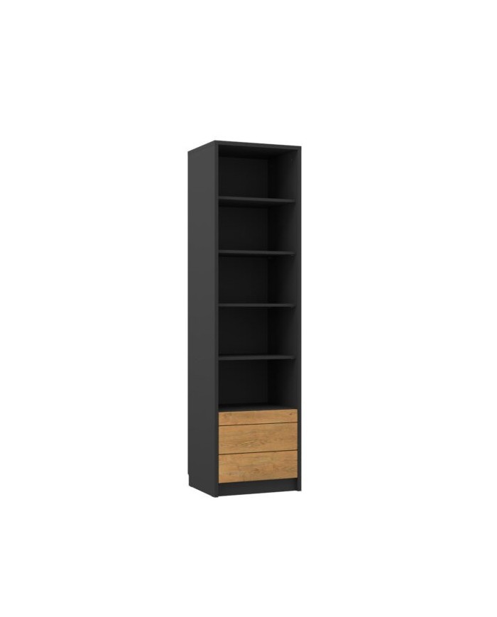 Colonne haute étagères avec tiroirs et tablette 60 cm - Roma DeLuxe