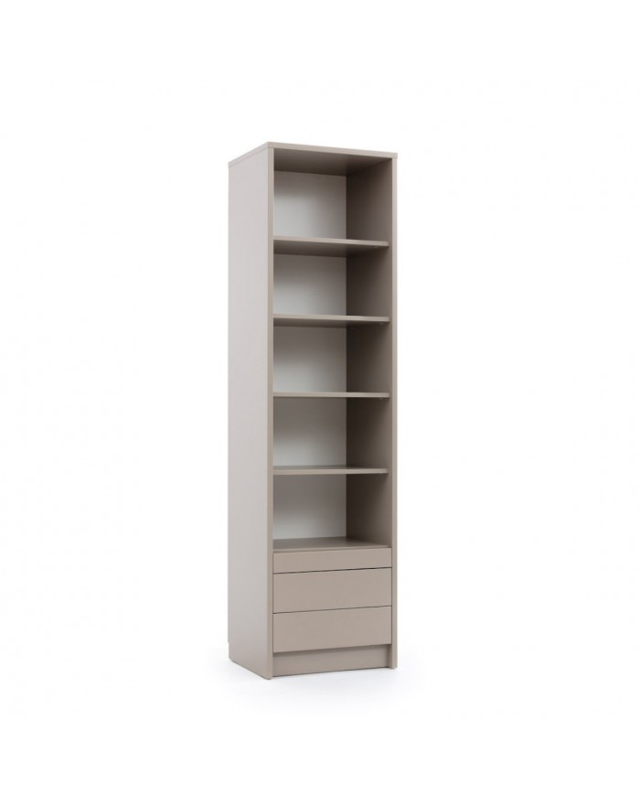Colonne haute étagères avec tiroirs et tablette 60 cm - Roma DeLuxe