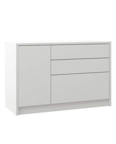 Commode une porte et trois tiroirs système Push & Pull 120 cm Deluxe