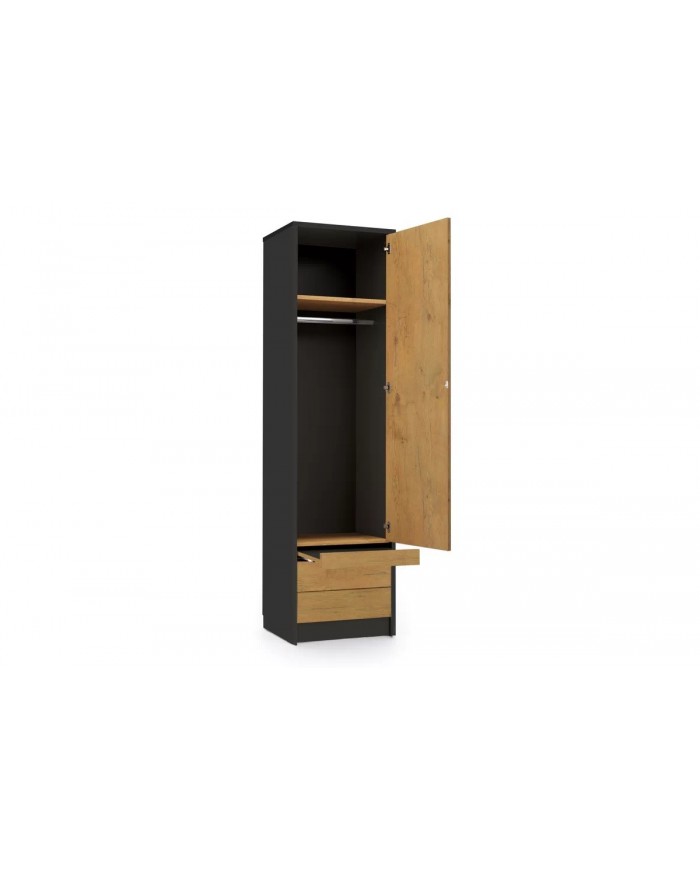 Colonne penderie avec tiroirs et tablette 60 cm - Séville DeLuxe