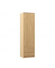 Colonne penderie avec tiroirs et tablette 60 cm - Séville DeLuxe