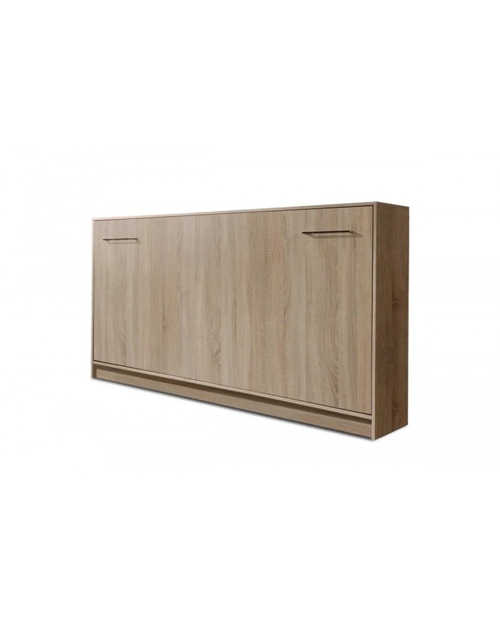 Armoire lit escamotable relevable horizontal 90x200 cm chêne sonoma Premium