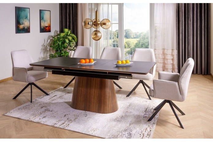 Table céramique extensible 10 couverts  MONACO : Design massif exceptionnel