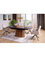 Table céramique extensible 10 couverts  MONACO : Design massif exceptionnel