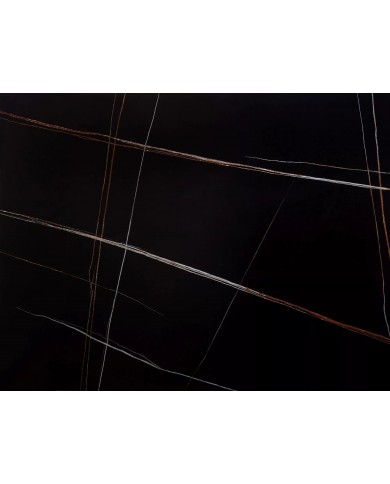 Table céramique extensible 90x160 (240) cm BACARDI Plateau noir Mat