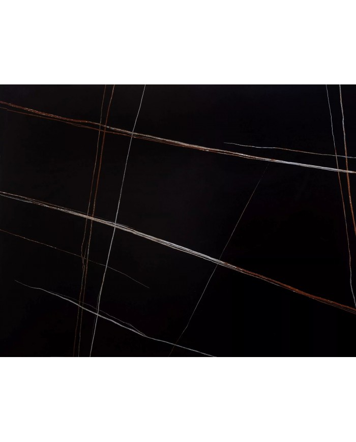 Table céramique extensible 90x160 (240) cm BACARDI Plateau noir Mat