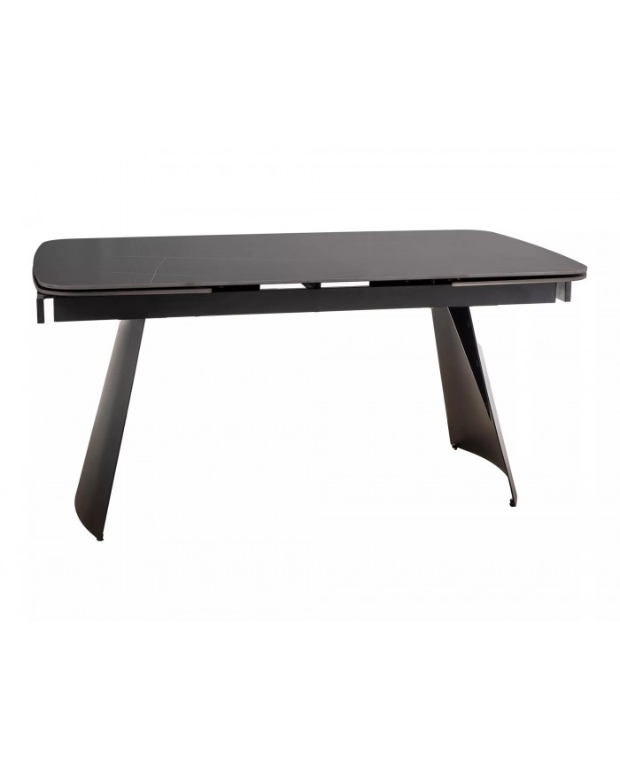 Table céramique extensible 90x160 (240) cm BACARDI Plateau noir Mat