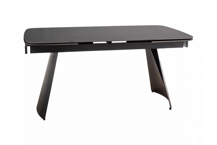 Table céramique extensible 90x160 (240) cm BACARDI Plateau noir Mat
