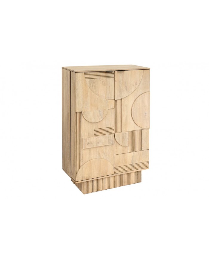 Meuble bar 140 cm en manguier blanchi NEOFORMA