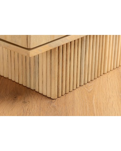 Meuble bar 140 cm en manguier blanchi NEOFORMA