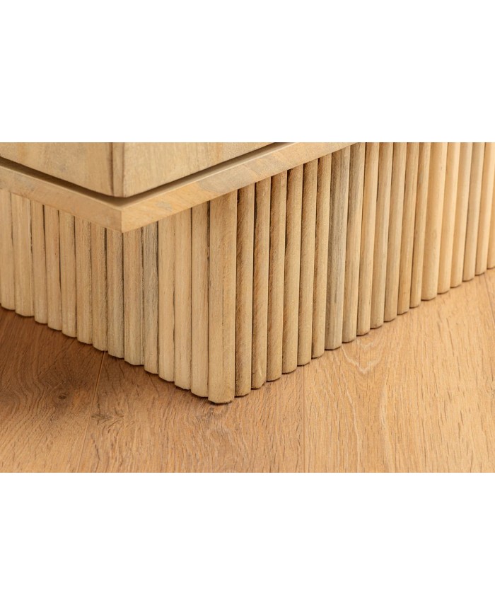 Meuble bar 140 cm en manguier blanchi NEOFORMA