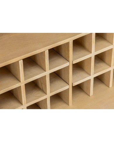 Meuble bar 140 cm en manguier blanchi NEOFORMA