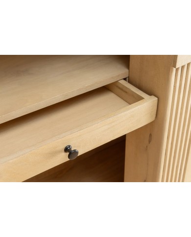 Meuble bar 140 cm en manguier blanchi NEOFORMA