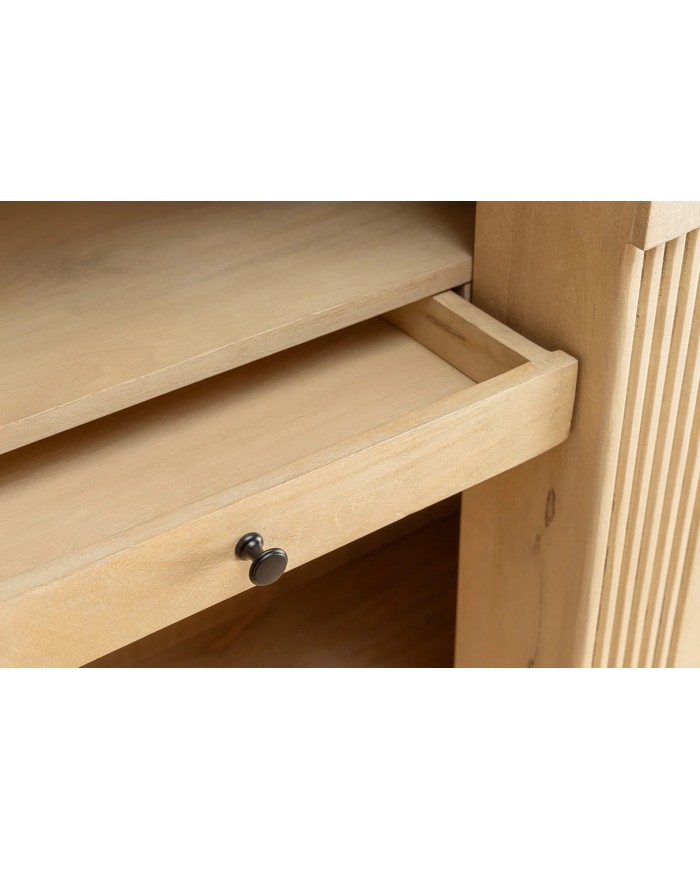 Meuble bar 140 cm en manguier blanchi NEOFORMA