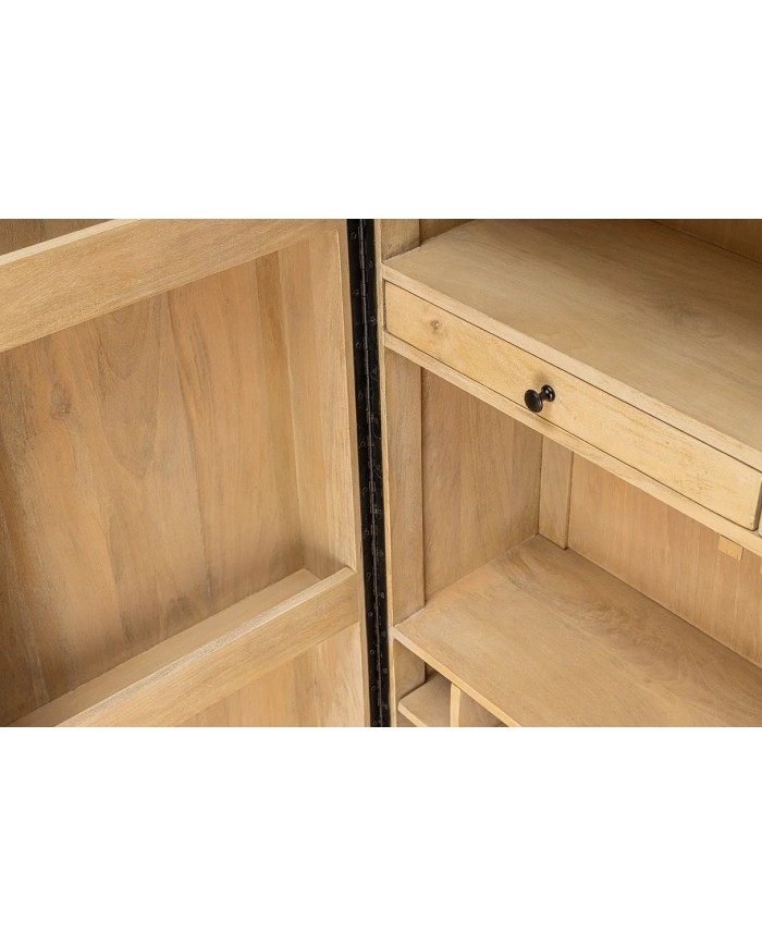 Meuble bar 140 cm en manguier blanchi NEOFORMA