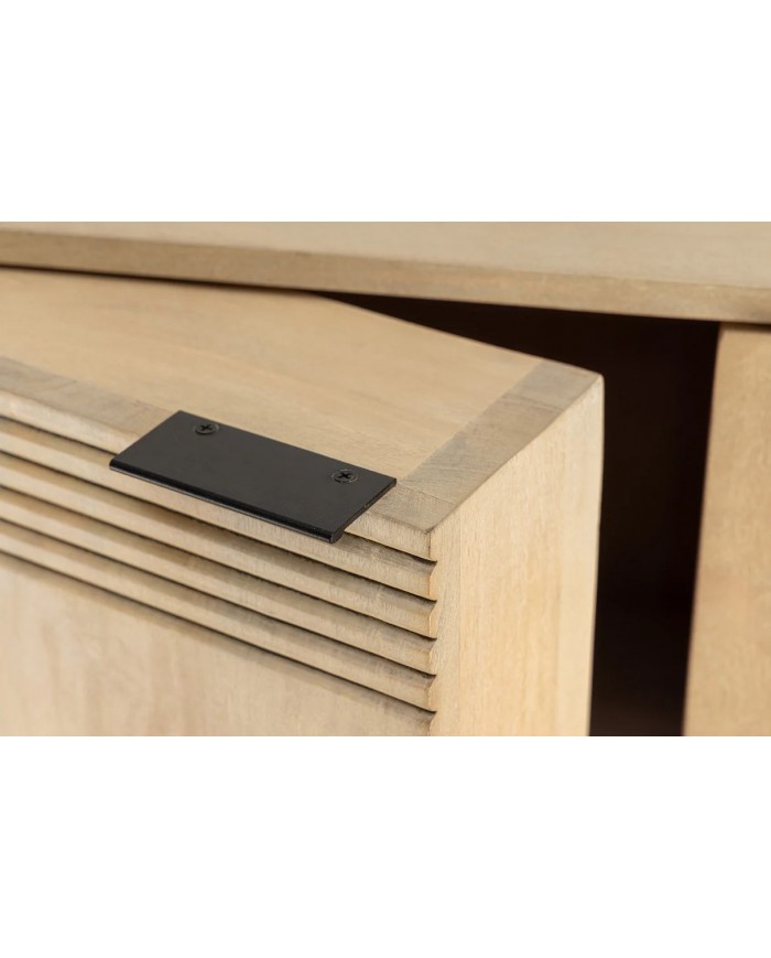 Meuble bar 140 cm en manguier blanchi NEOFORMA