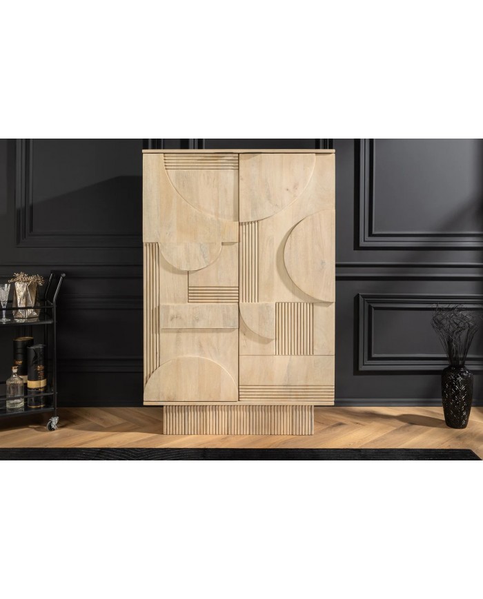 Meuble bar 140 cm en manguier blanchi NEOFORMA