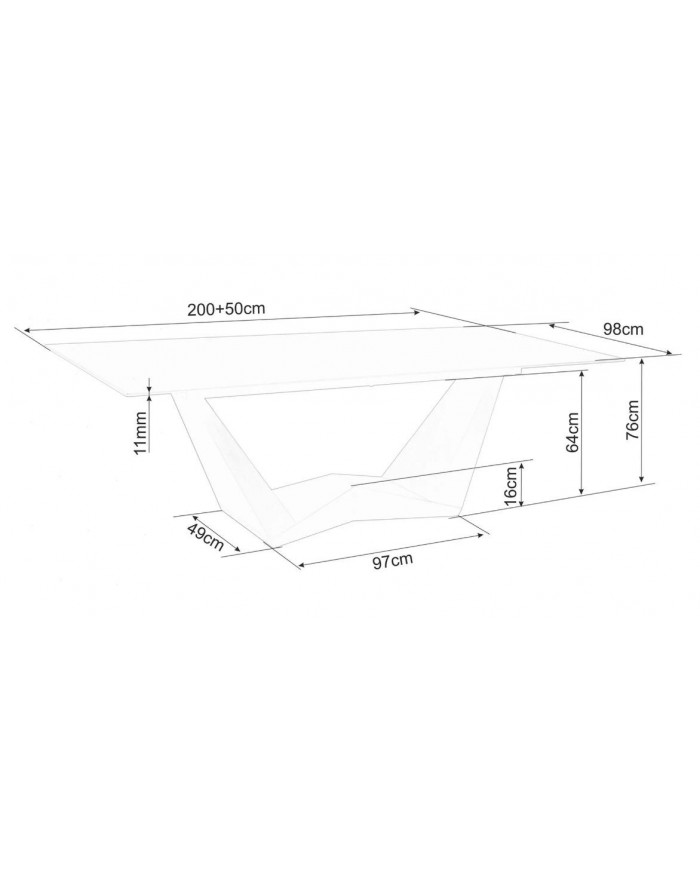 Table céramique noir Greco effet marbre pieds MDF Noyer 200(rallonge 250)x98x76 cm - NOARA