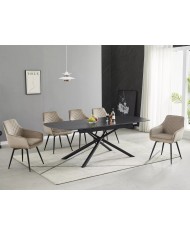 Table céramique extensible noir VECTOR