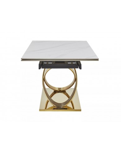 Table contemporaine Plateau céramique avec rallonges HERMÈS II 160 (240) x90 cm