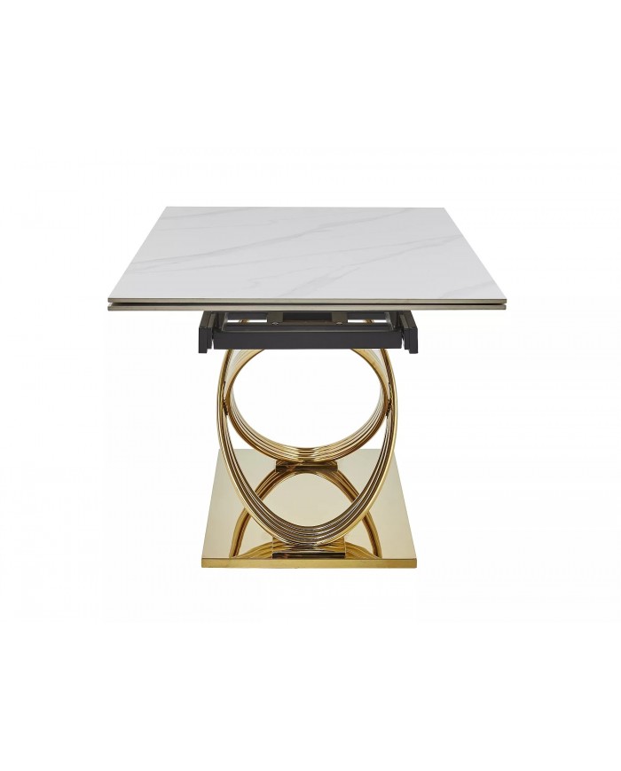 Table contemporaine Plateau céramique avec rallonges HERMÈS II 160 (240) x90 cm