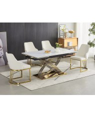 Table contemporaine Plateau céramique avec rallonges HERMÈS II 160 (240) x90 cm