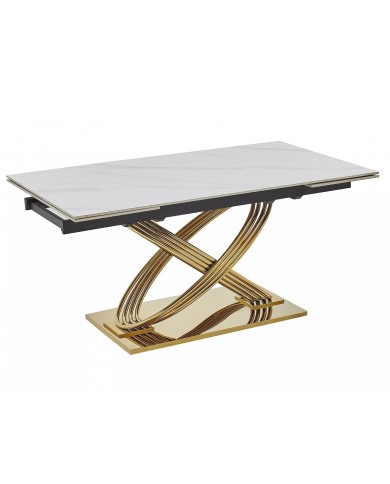 Table contemporaine Plateau céramique avec rallonges HERMÈS II 160 (240) x90 cm