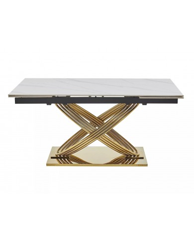 Table contemporaine Plateau céramique avec rallonges HERMÈS II 160 (240) x90 cm