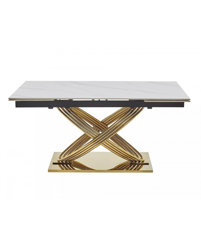 Table contemporaine Plateau céramique avec rallonges HERMÈS II 160 (240) x90 cm
