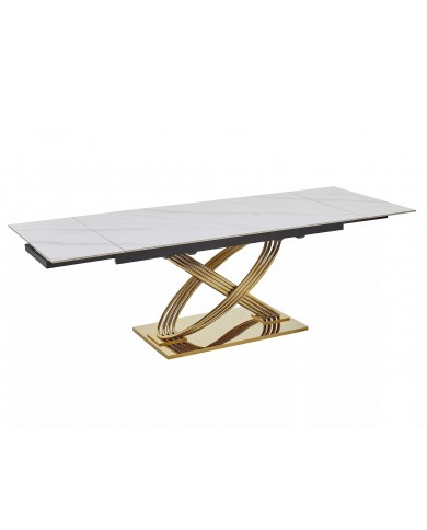 Table contemporaine Plateau céramique avec rallonges HERMÈS II 160 (240) x90 cm
